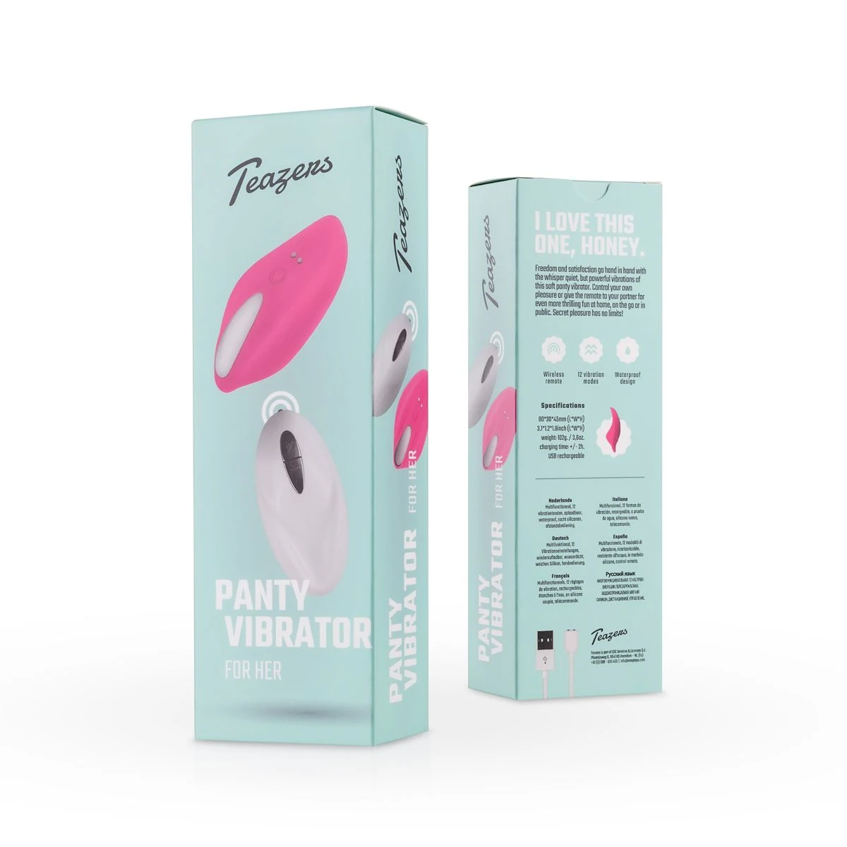 Teazers roze vibrator geschikt voor glijmiddel op waterbasis