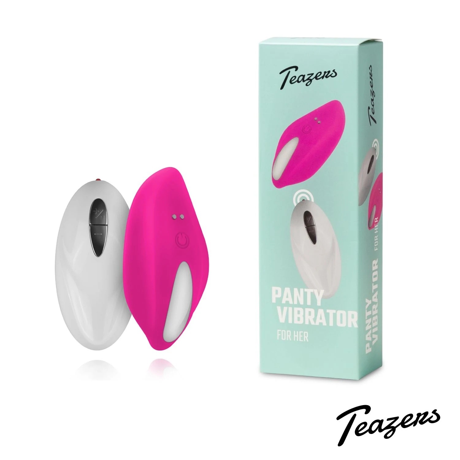 Roze siliconen clitoris vibrator met afstandsbediening van Teazers