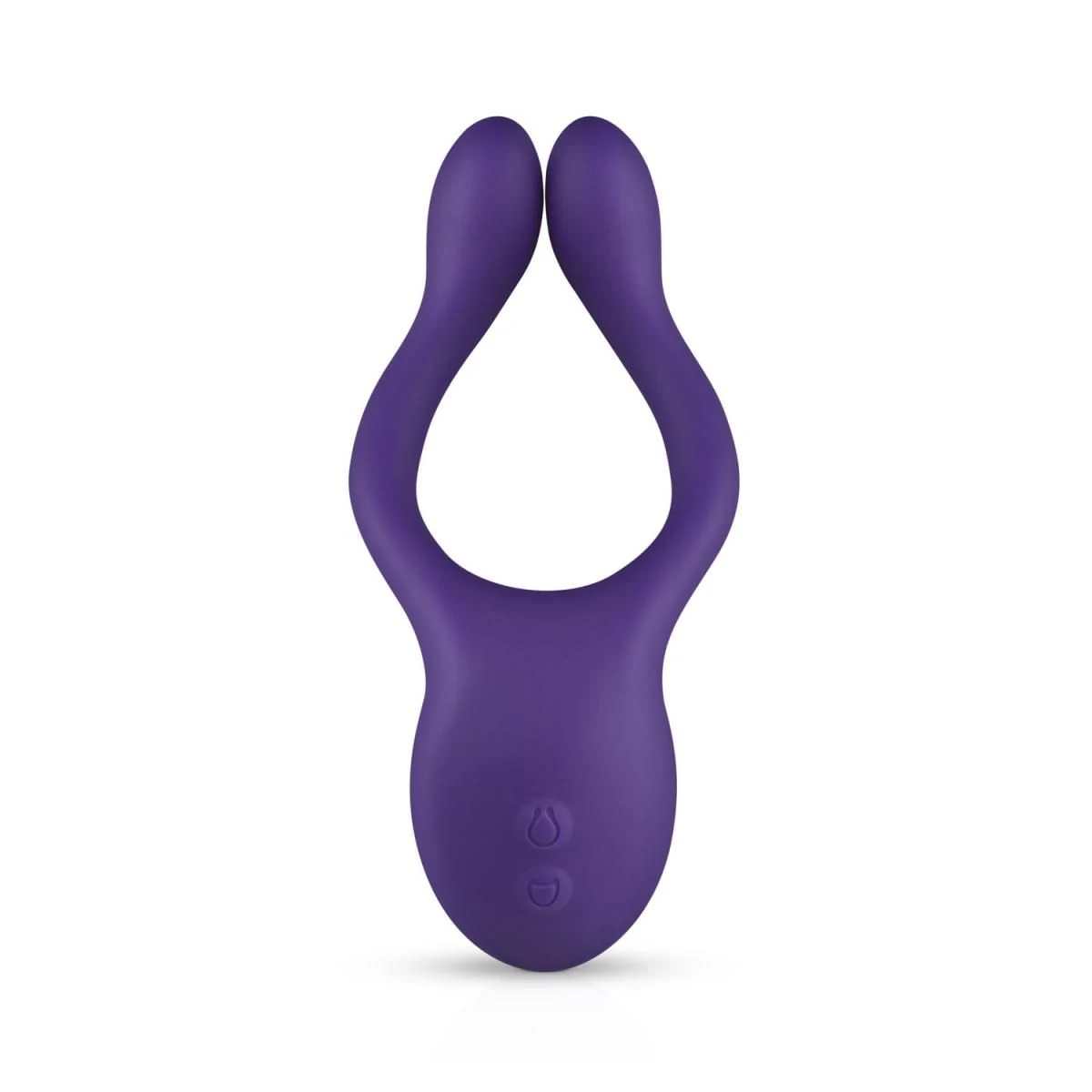 Multifunctionele Teazers koppelvibrator van zacht siliconen in paars