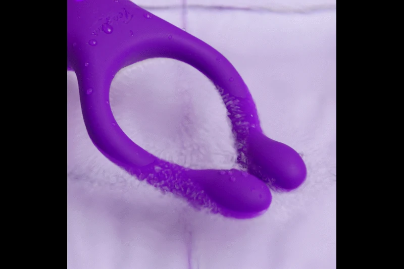 Paarse Teazers koppelvibrator voor koppels, unisex en flexibel