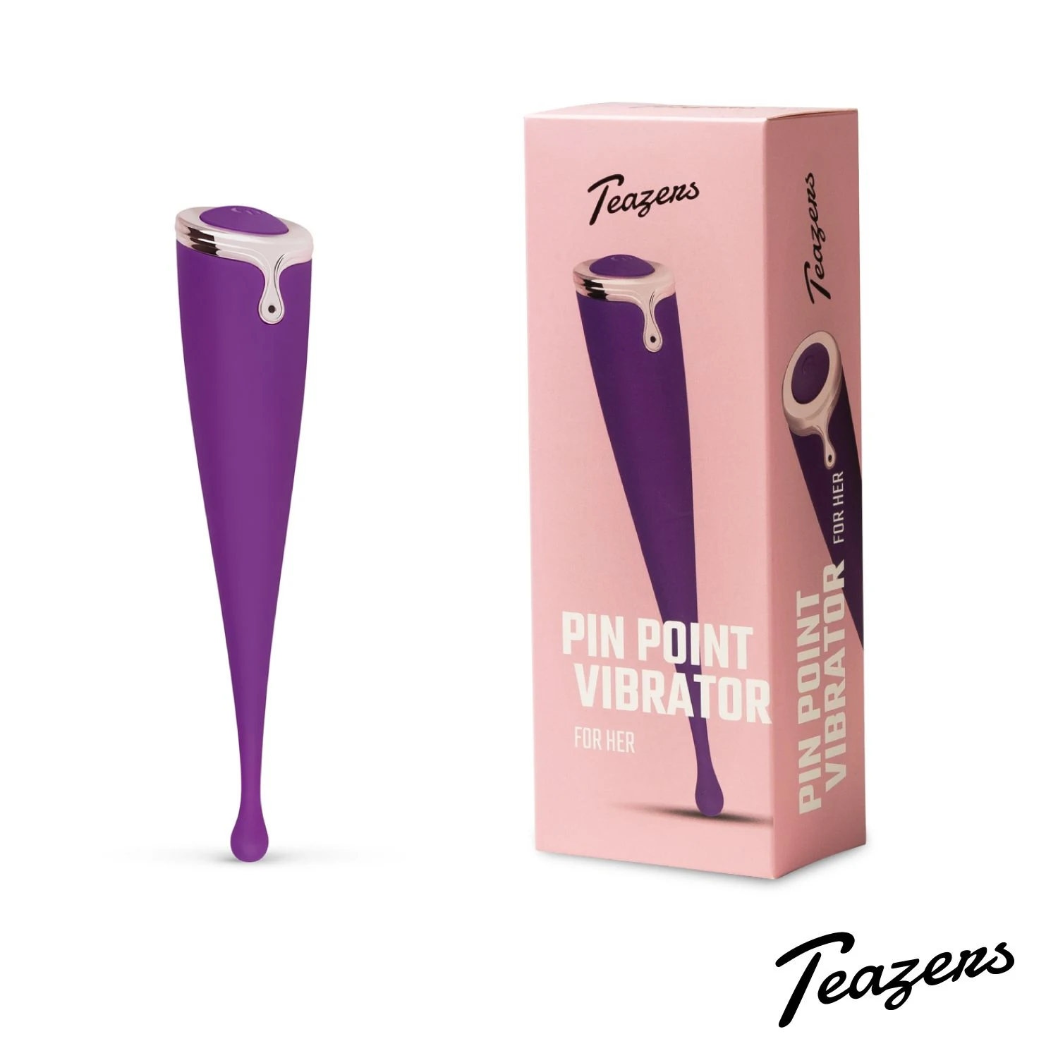 Paarse Teazers Pointer Vibe Clitoris Vibrator met zacht siliconen materiaal
