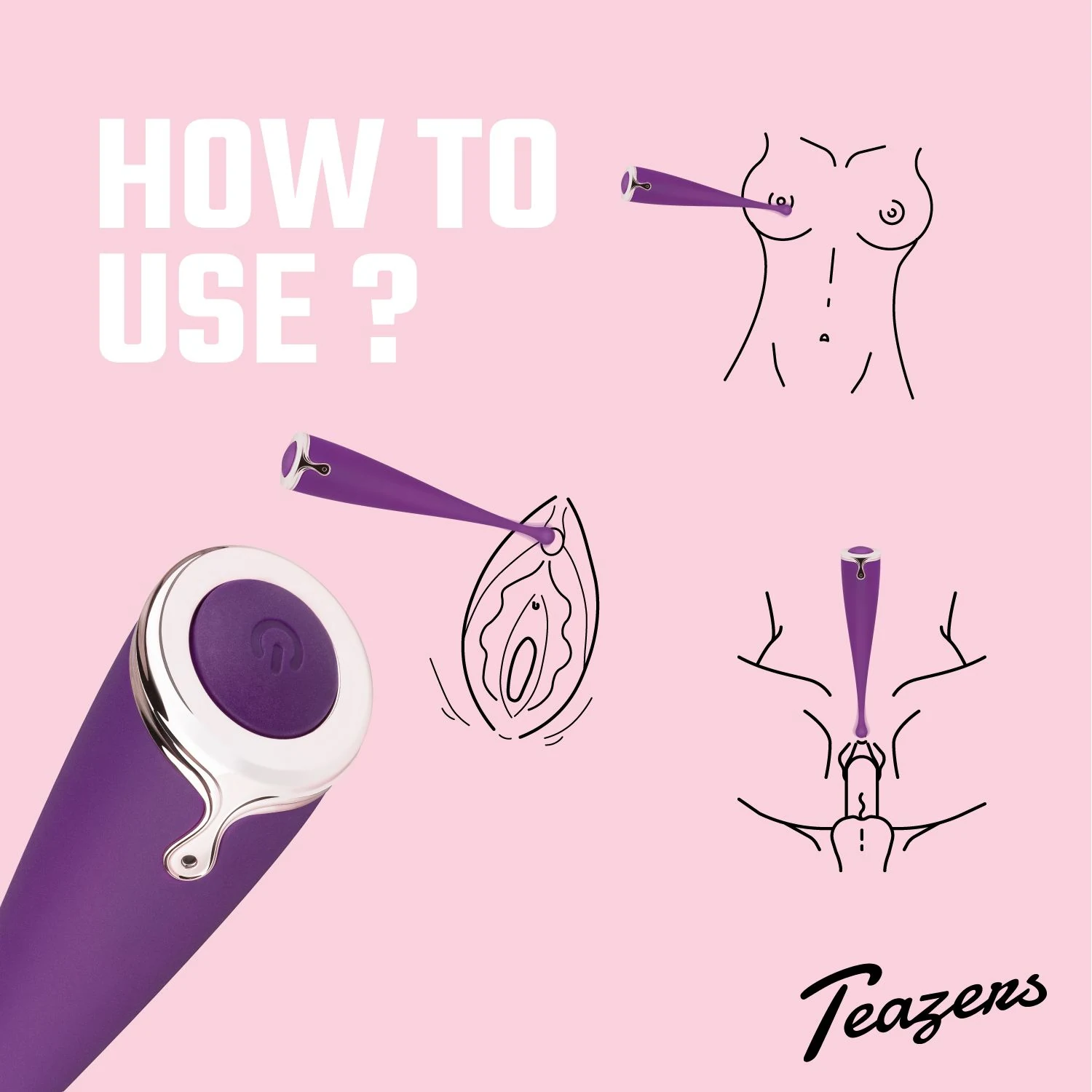 Teazers Pointer Vibe Clitoris Vibrator met 10 vibratiestanden en pushbutton