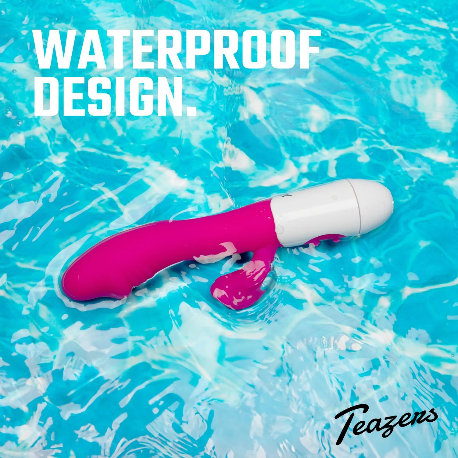 Teazers rabbit vibrator roze met pushbutton bediening