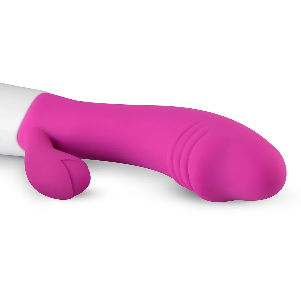 Flexibele roze rabbit vibrator van siliconen