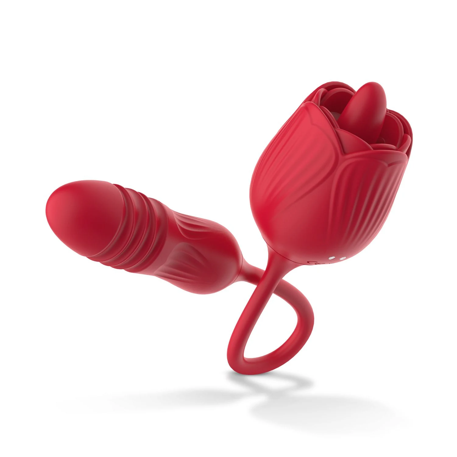 Teazers roos vibrator rood voor gelijktijdige stimulatie