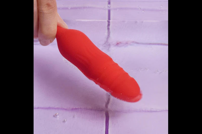 Roos vibrator rood met 10 likstanden en variabele vibraties