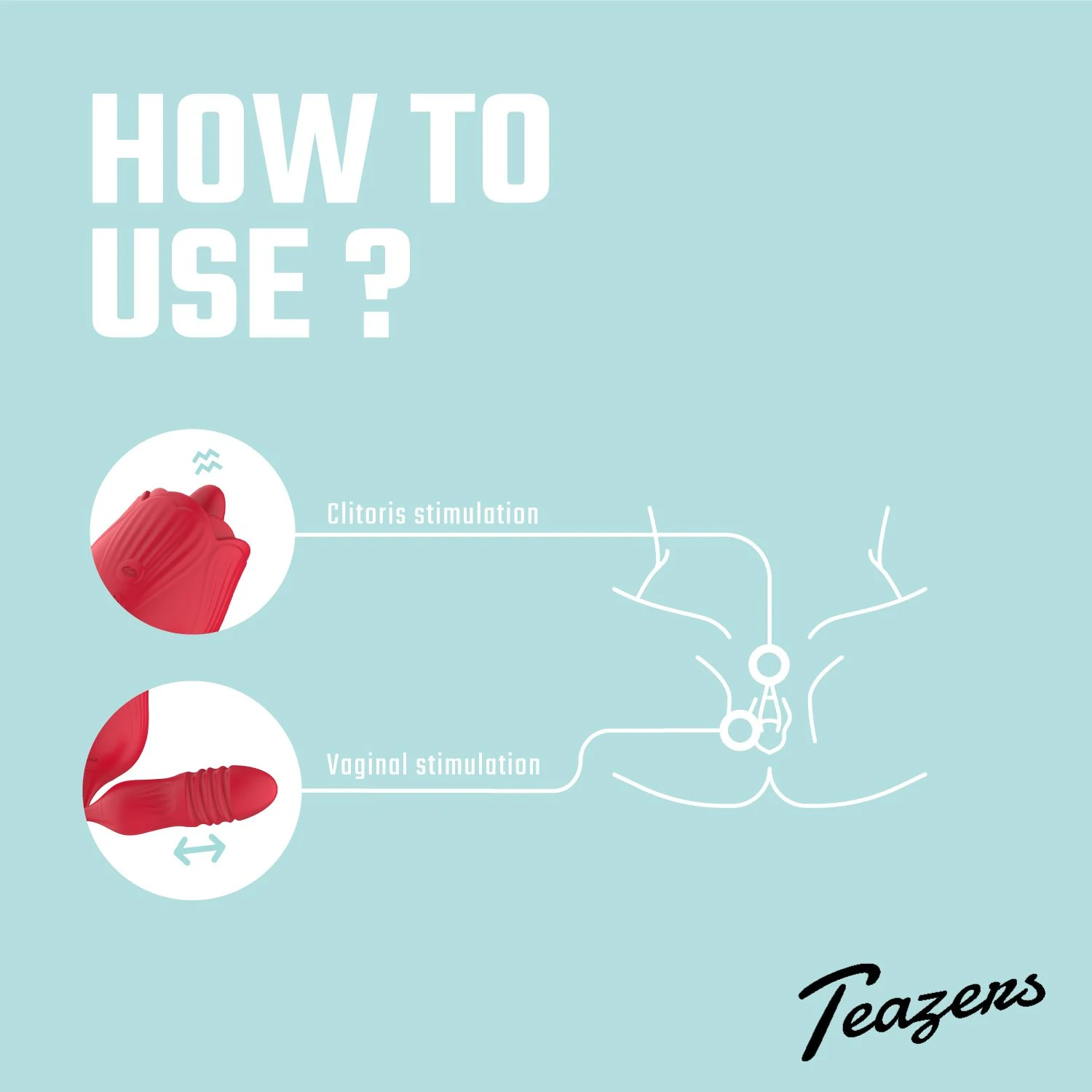 Oplaadbare Teazers roos vibrator rood met USB oplaadkabel