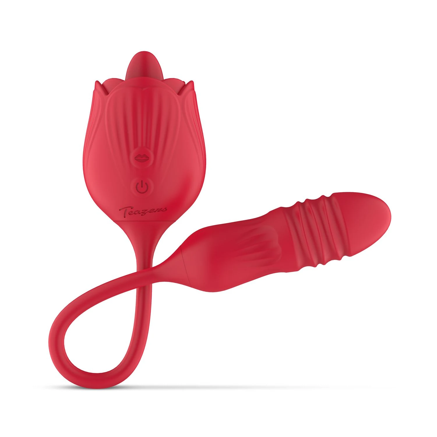 Rood siliconen Teazers vibrator voor clitoris en vagina