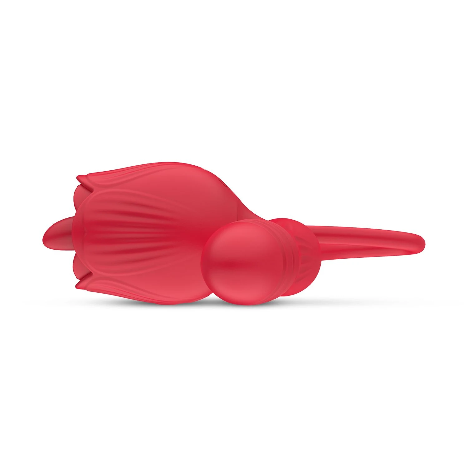 Teazers roos vibrator met pushbutton bediening en 2 motoren