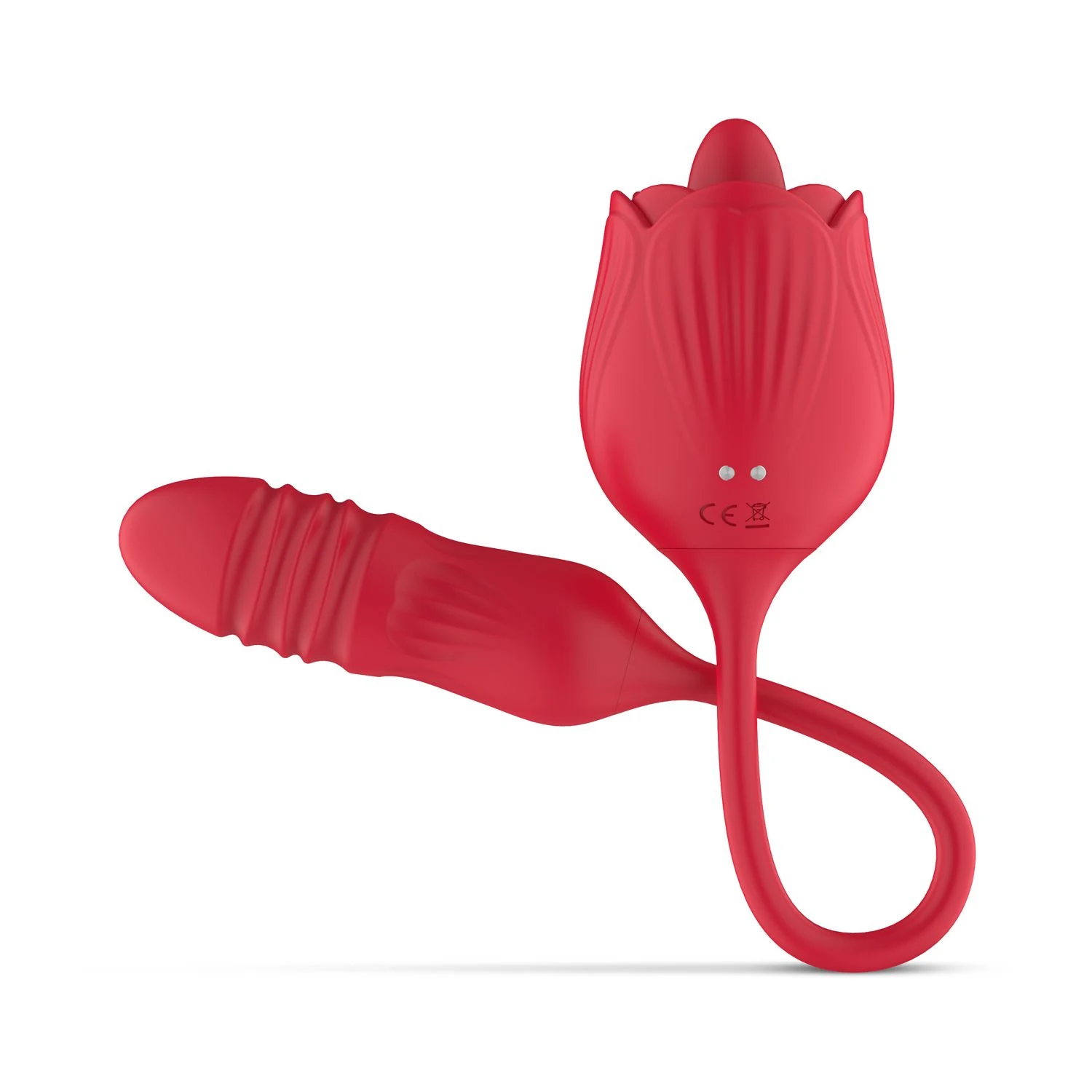 Roos vibrator rood geschikt voor penetratie en gerichte stimulatie