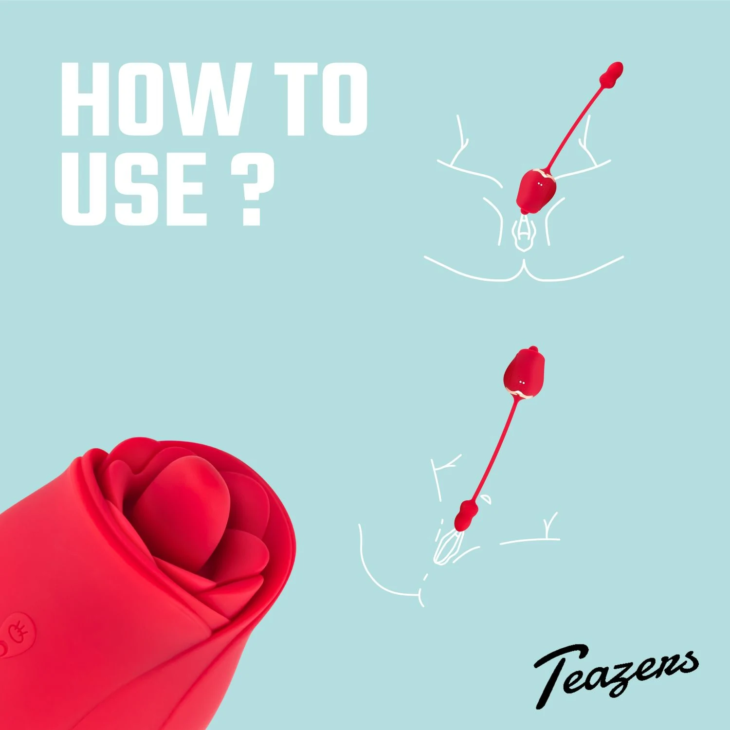 Teazers Rose vibrator voor haar met variabele vibratiestanden