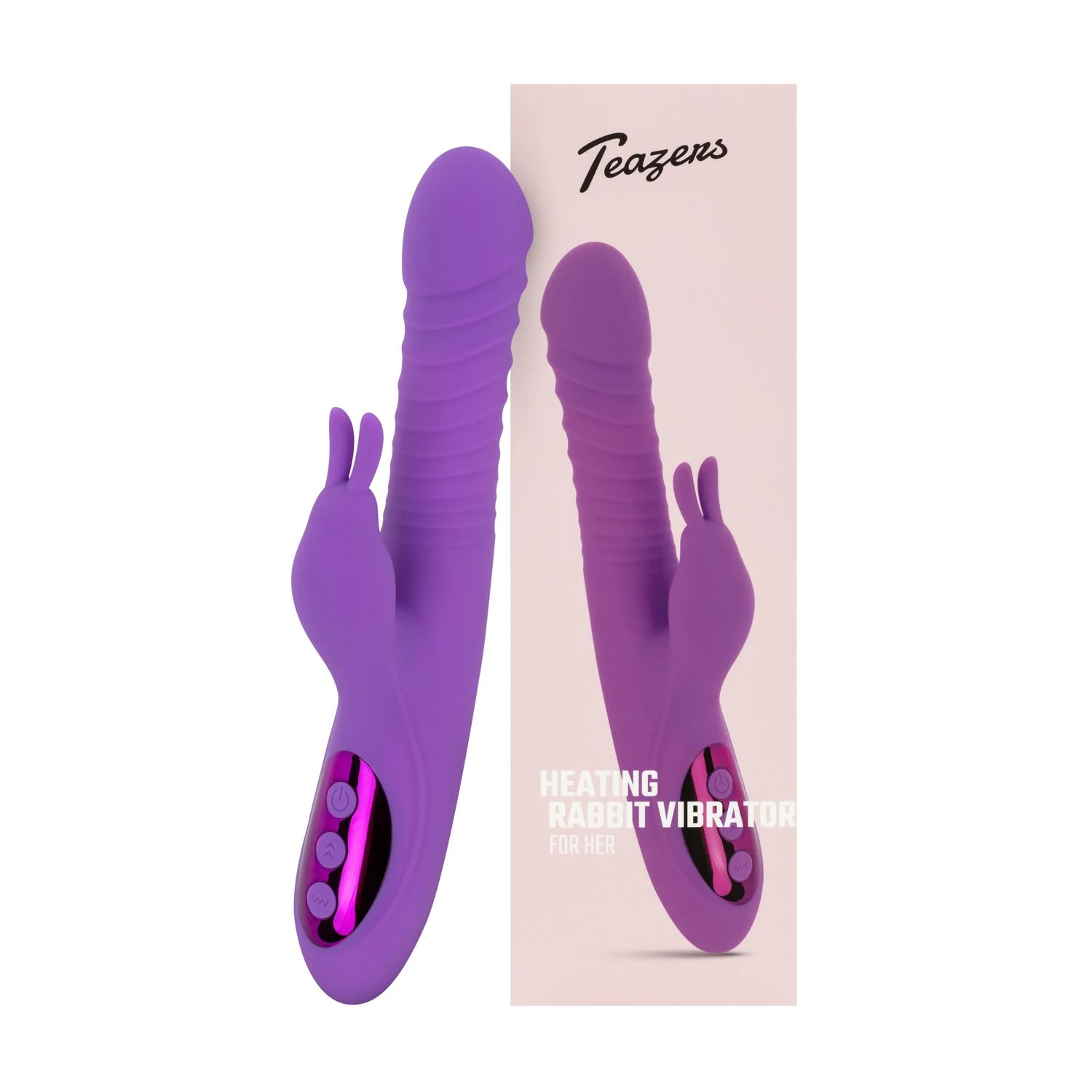 Teazers rabbit vibrator paars met lengte van 245 mm