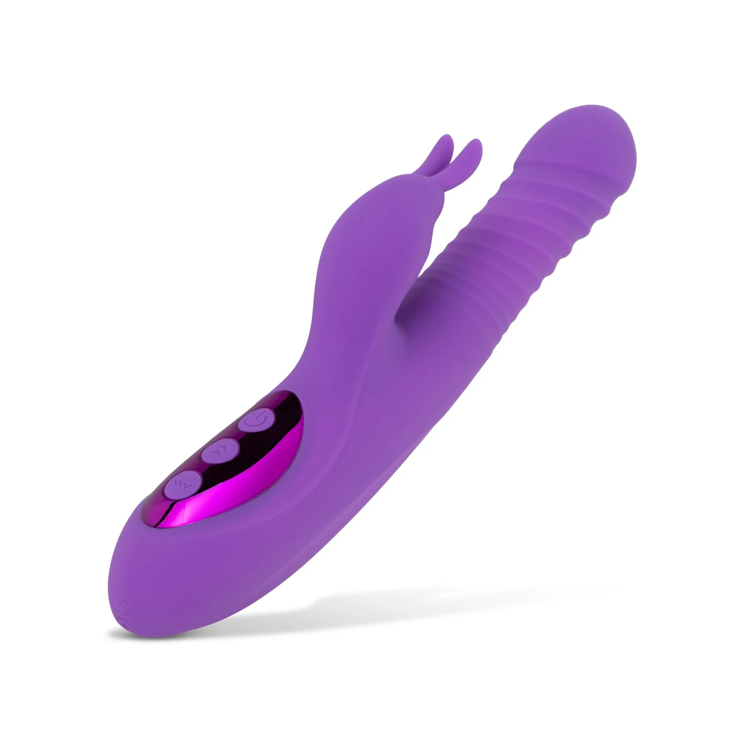Oplaadbare Teazers rabbit vibrator paars met USB-oplaadkabel