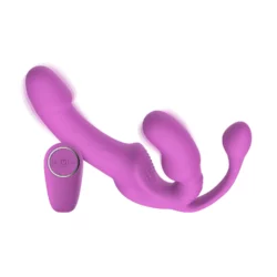 Teazers strapless strap-on met anaal plug in roze siliconen