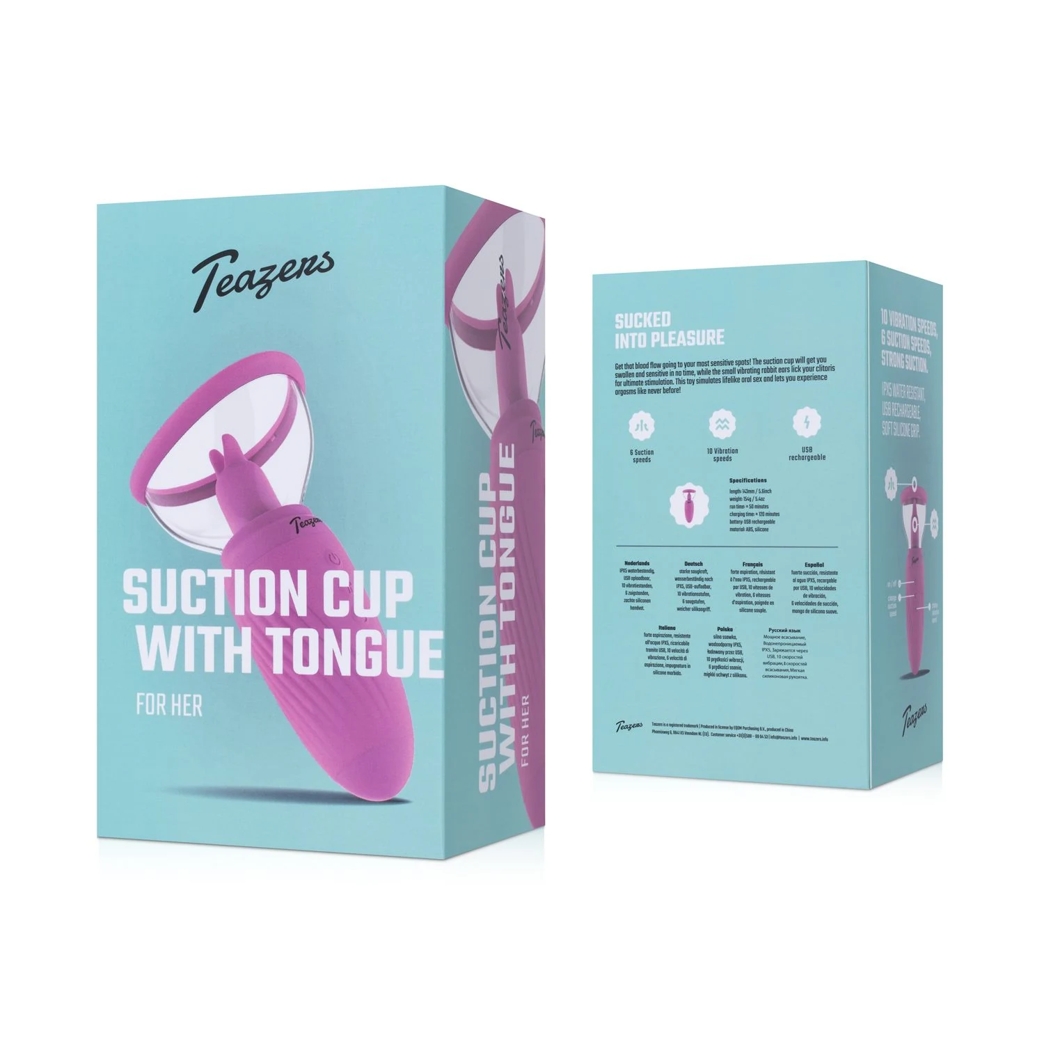 Teazers Suction Cup met Clitoris Vibrator voor beginners