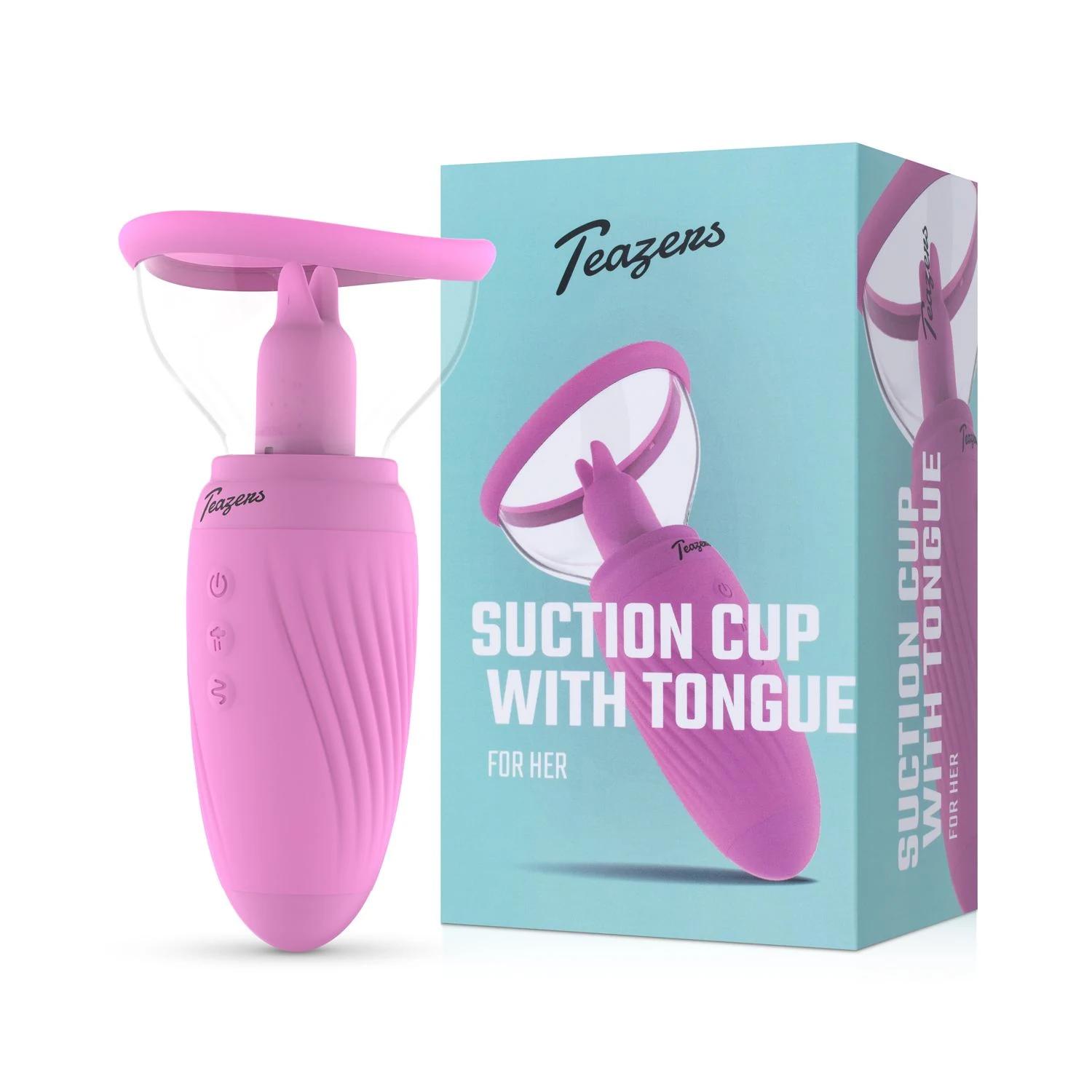 Teazers Suction Cup met Clitoris Vibrator met zuiging en vibratie