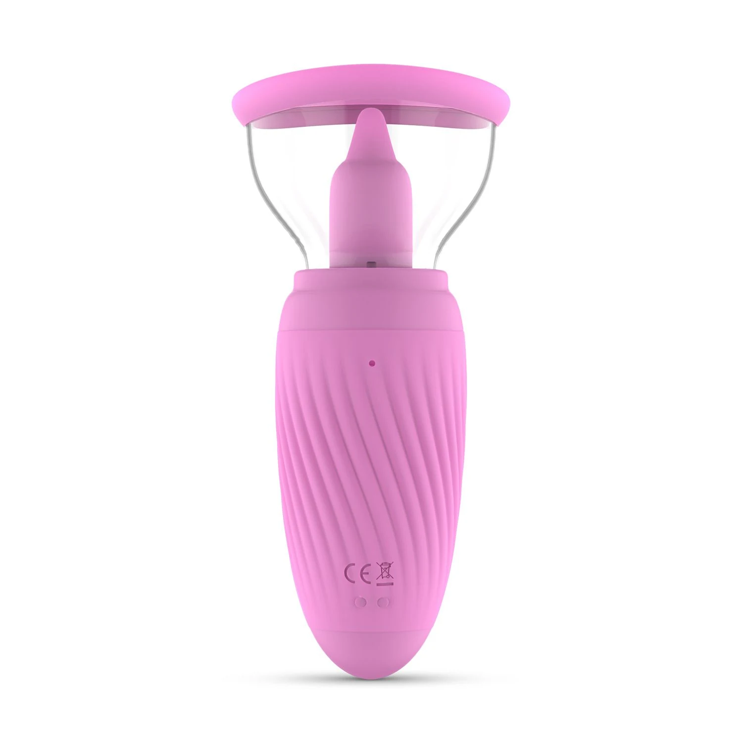 Spatwaterdichte Teazers clitoris vibrator in roze en transparant