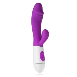Teazers Tarzanbocht Vibrator paars van siliconen met semi-realistisch design