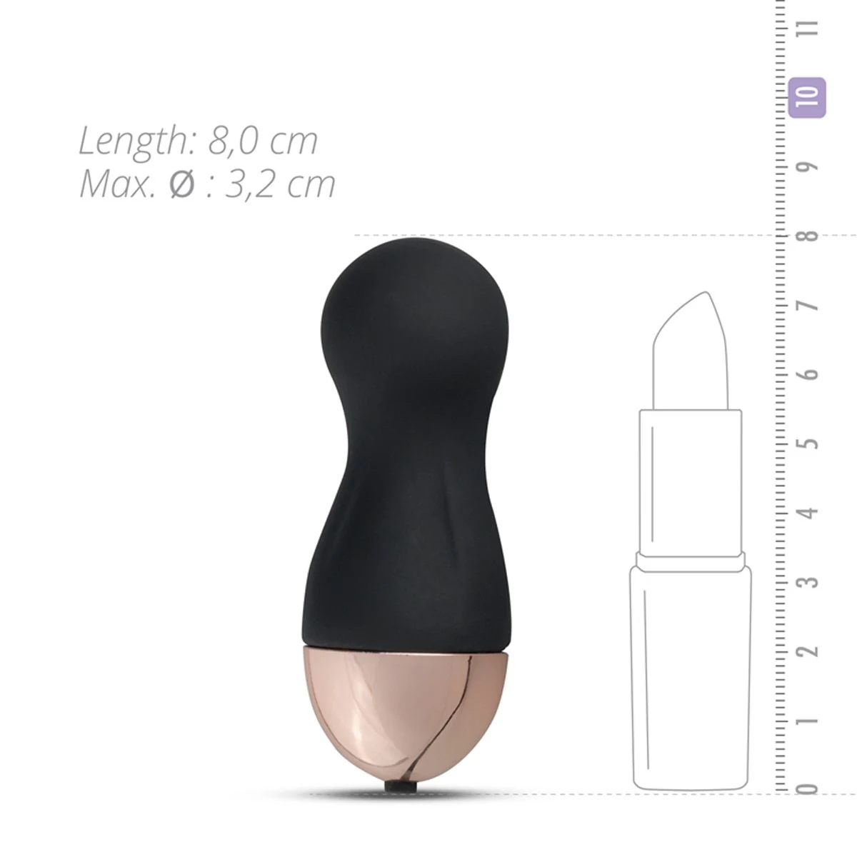 Teazers vibratie-eitje met invoerdiepte 85 mm
