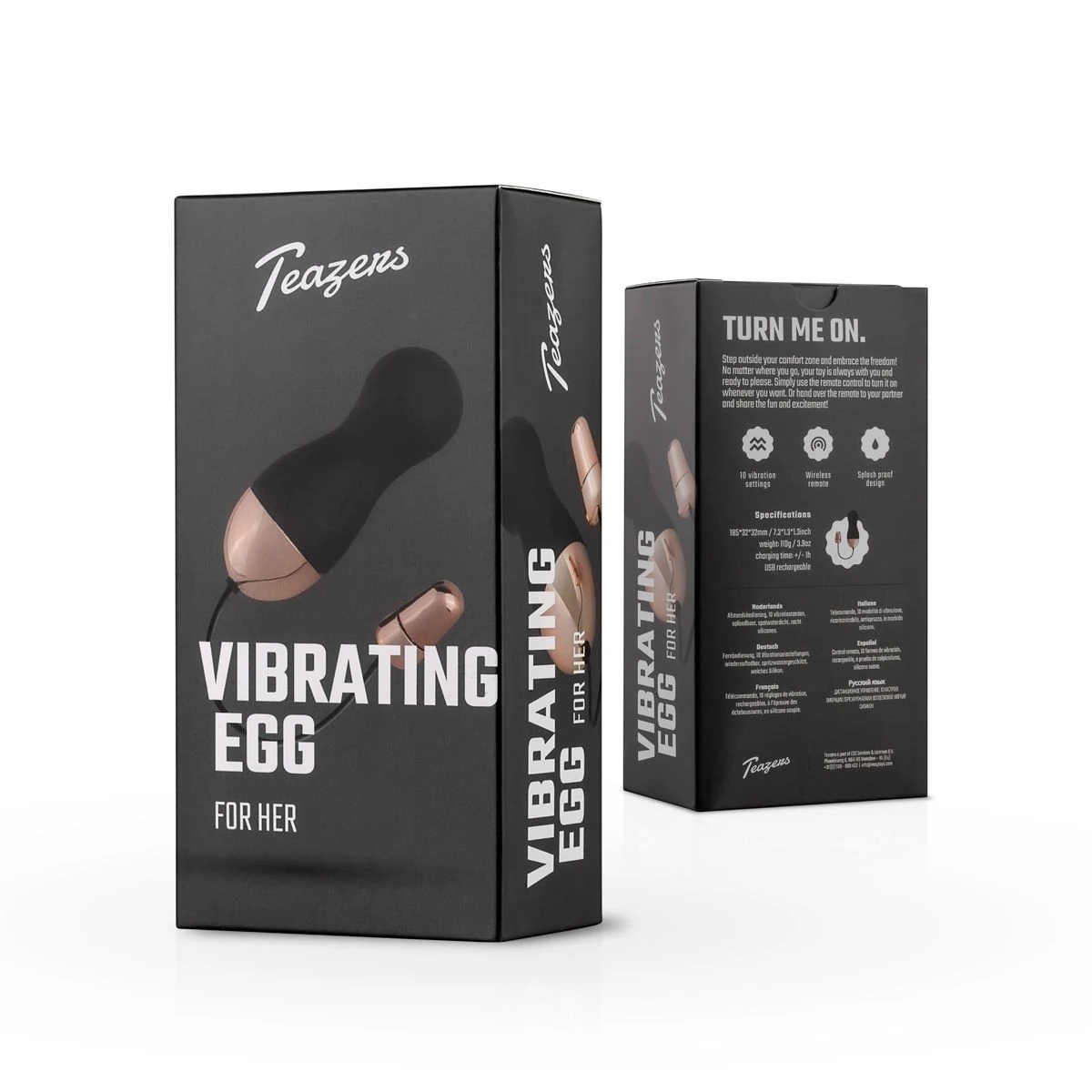 Teazers vibratie-eitje met 76 cm oplaadsnoer