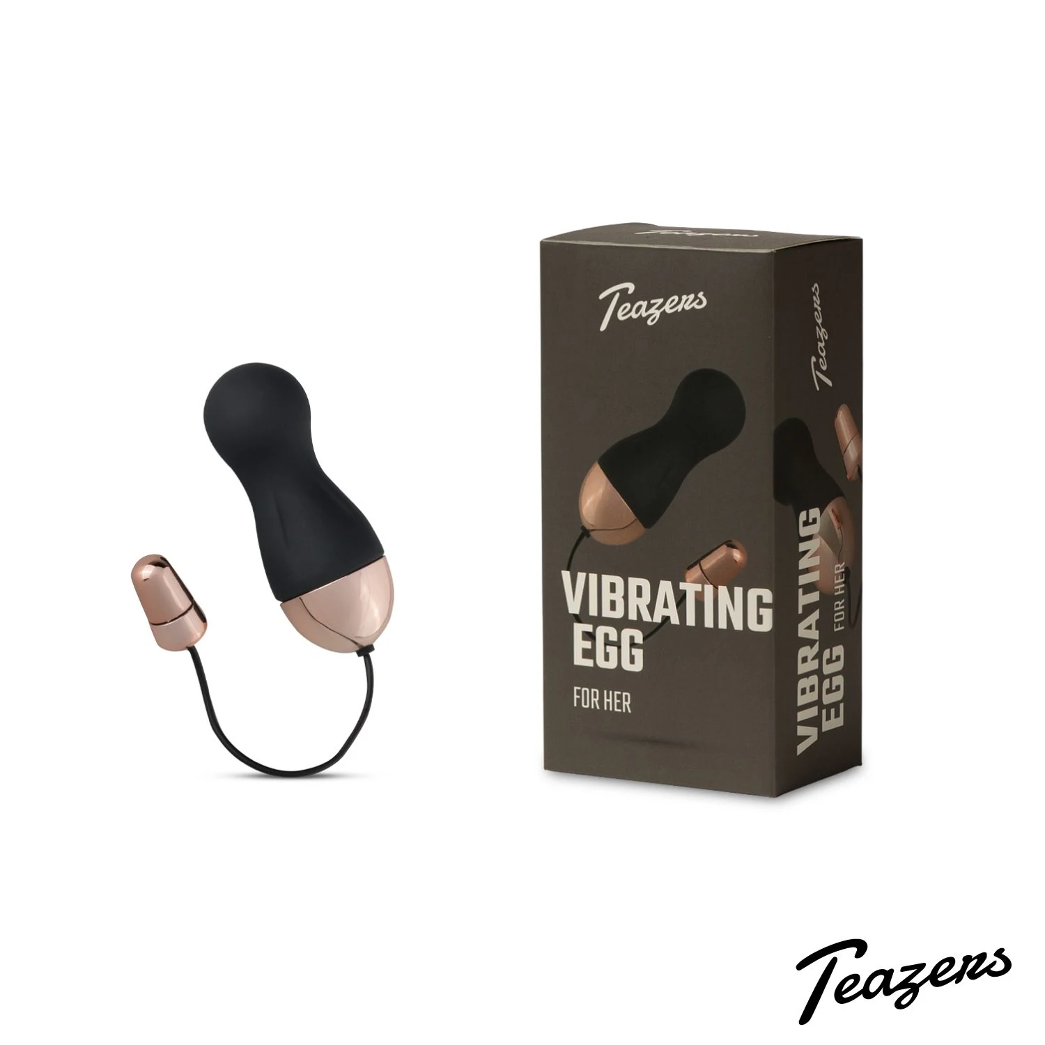 Zwart Teazers vibratie-eitje met draadloze afstandsbediening