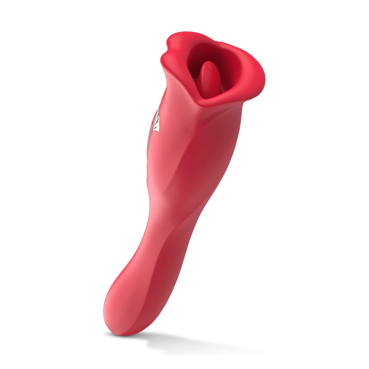 Teazers vibrator met likkende clitoris stimulator in rood
