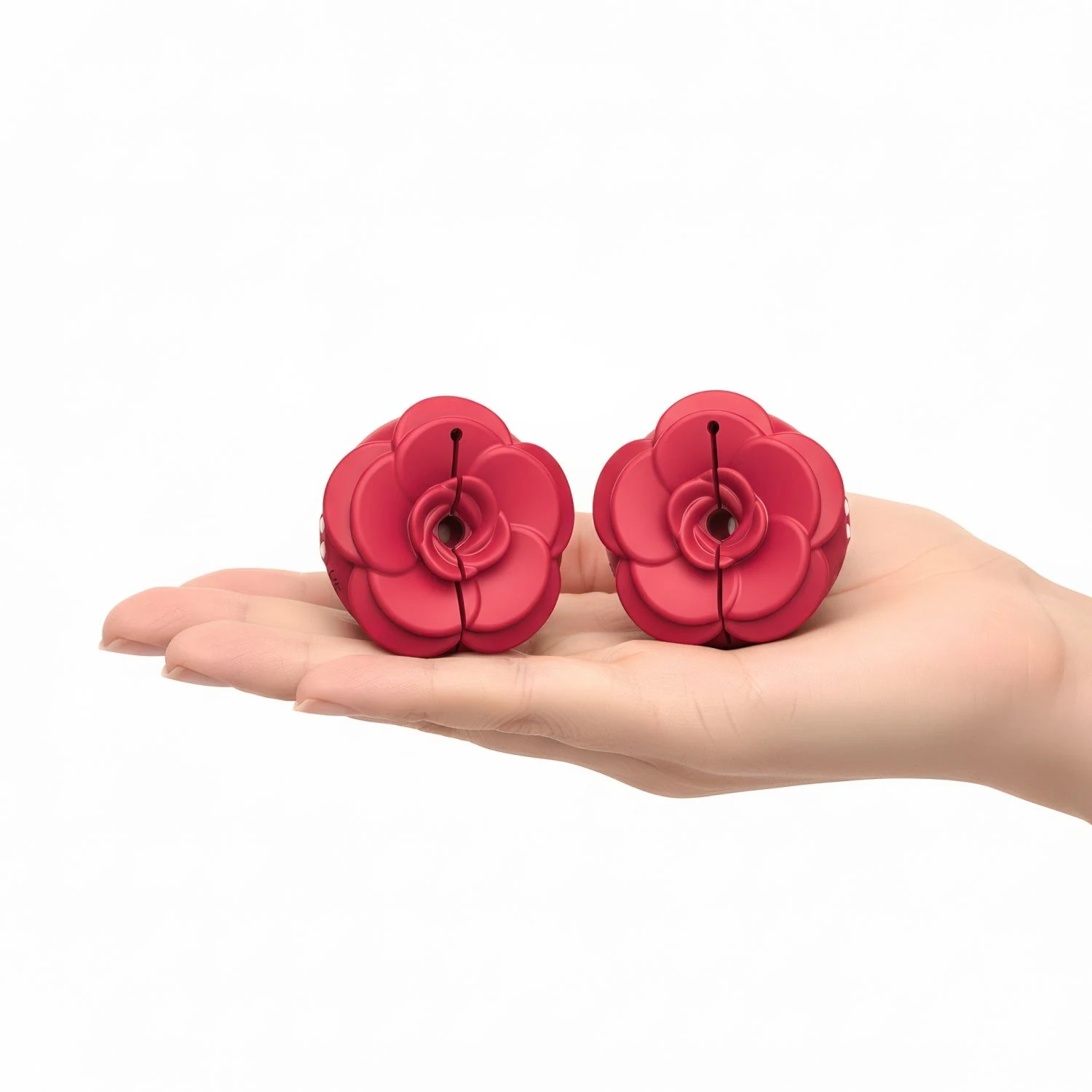 Teazers vibrerende tepelklemmen rood, oplaadbaar via USB