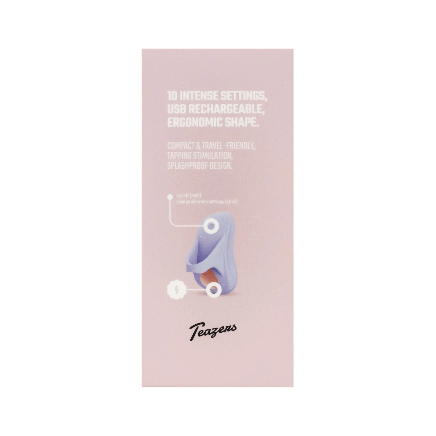 Teazers vinger vibrator paars van ABS, siliconen en ijzer