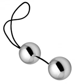 Trinity Vibes Ben Wa balletjes Sterling Grey, zilverkleurig en waterdicht met trekkoord