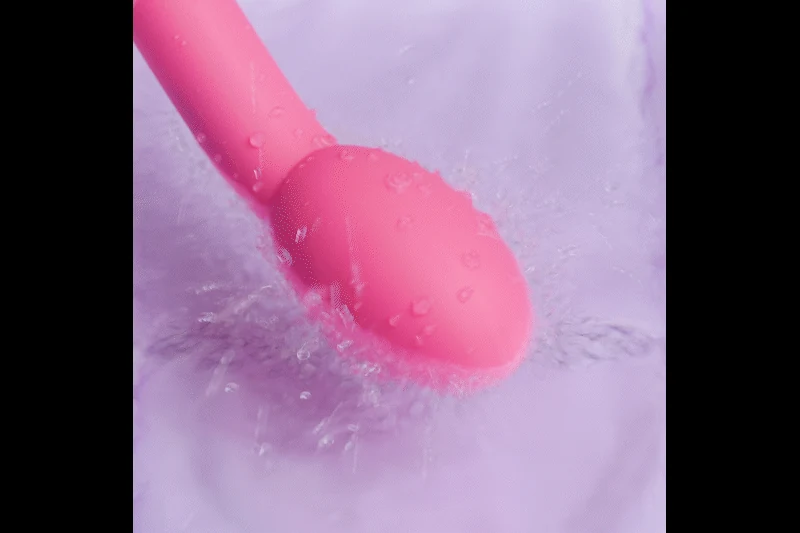 Roze oplaadbare G-spot vibrator met pushbutton bediening