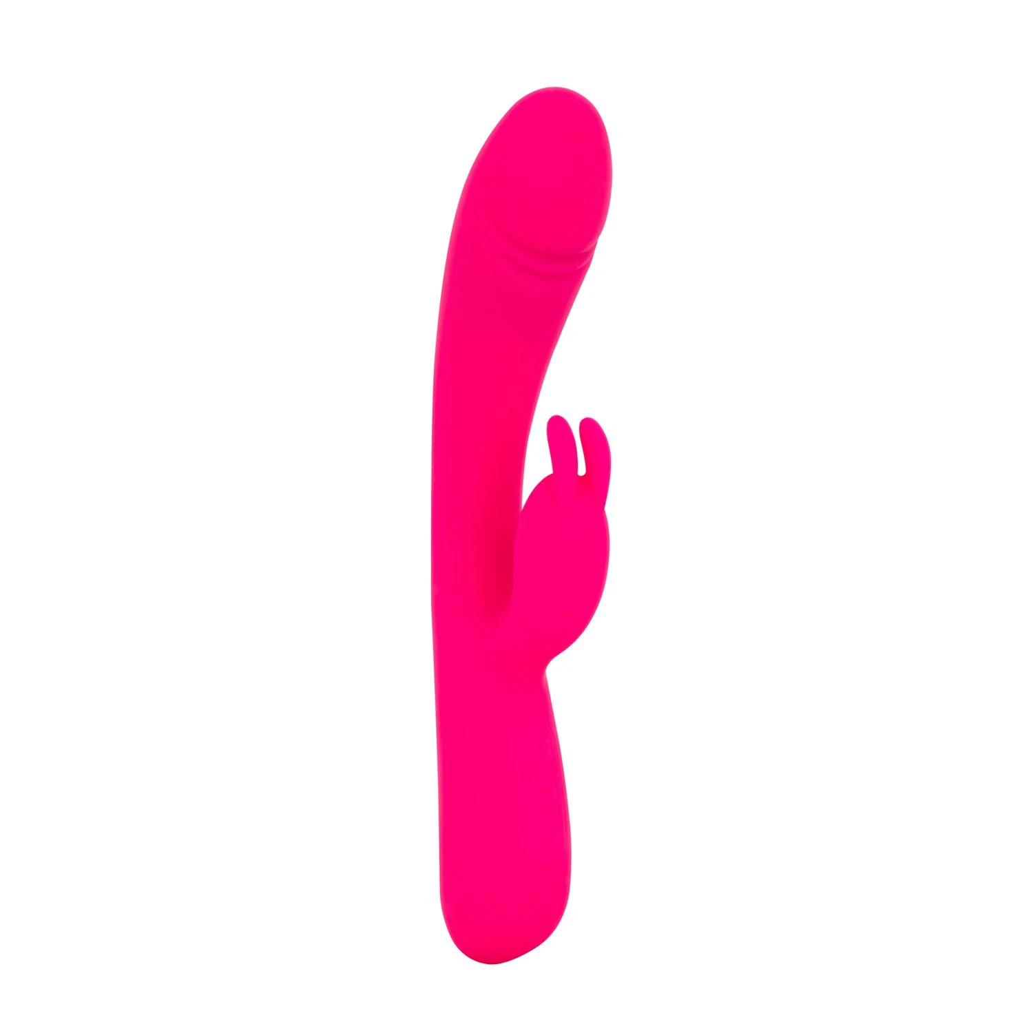 Flexibele roze rabbit vibrator van zacht siliconen en ABS