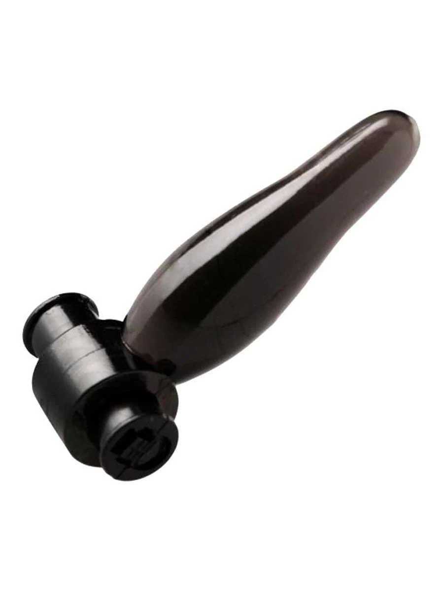 Vibrerende butt plug mini van Trinity Vibes, zwart flexibel TPE, unisex anaal toy
