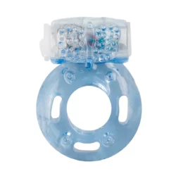 Vibrerende cockring met genopte clitorisstimulator van Easytoys Online Only