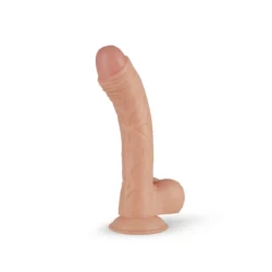 Vince realistische dildo met balzak en zuignap, 19,5 cm, beige