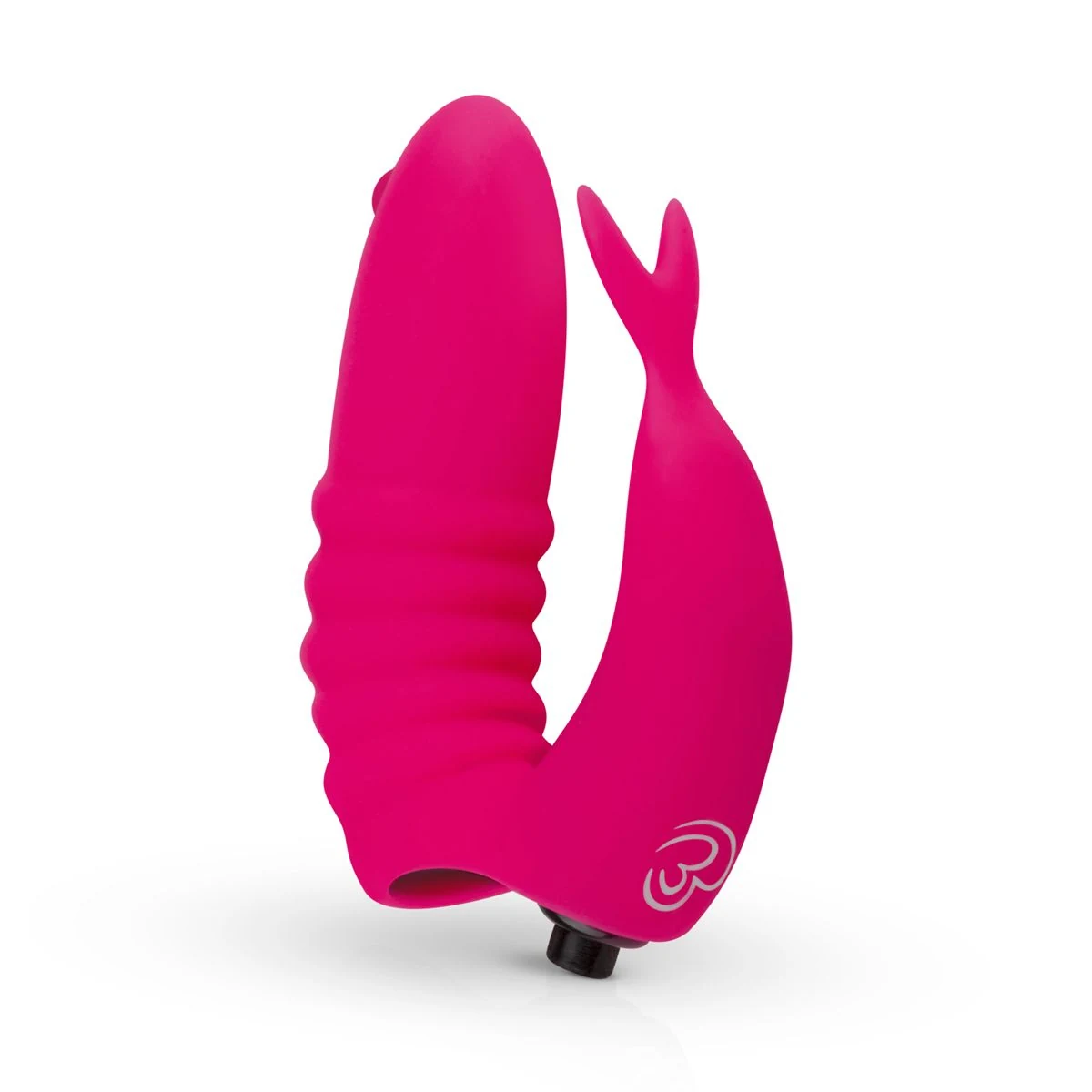 Vinger vibrator roze met pushbutton bediening
