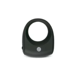 Vivid cockring met mini bullet in zwart siliconen van EasyToys Men Only