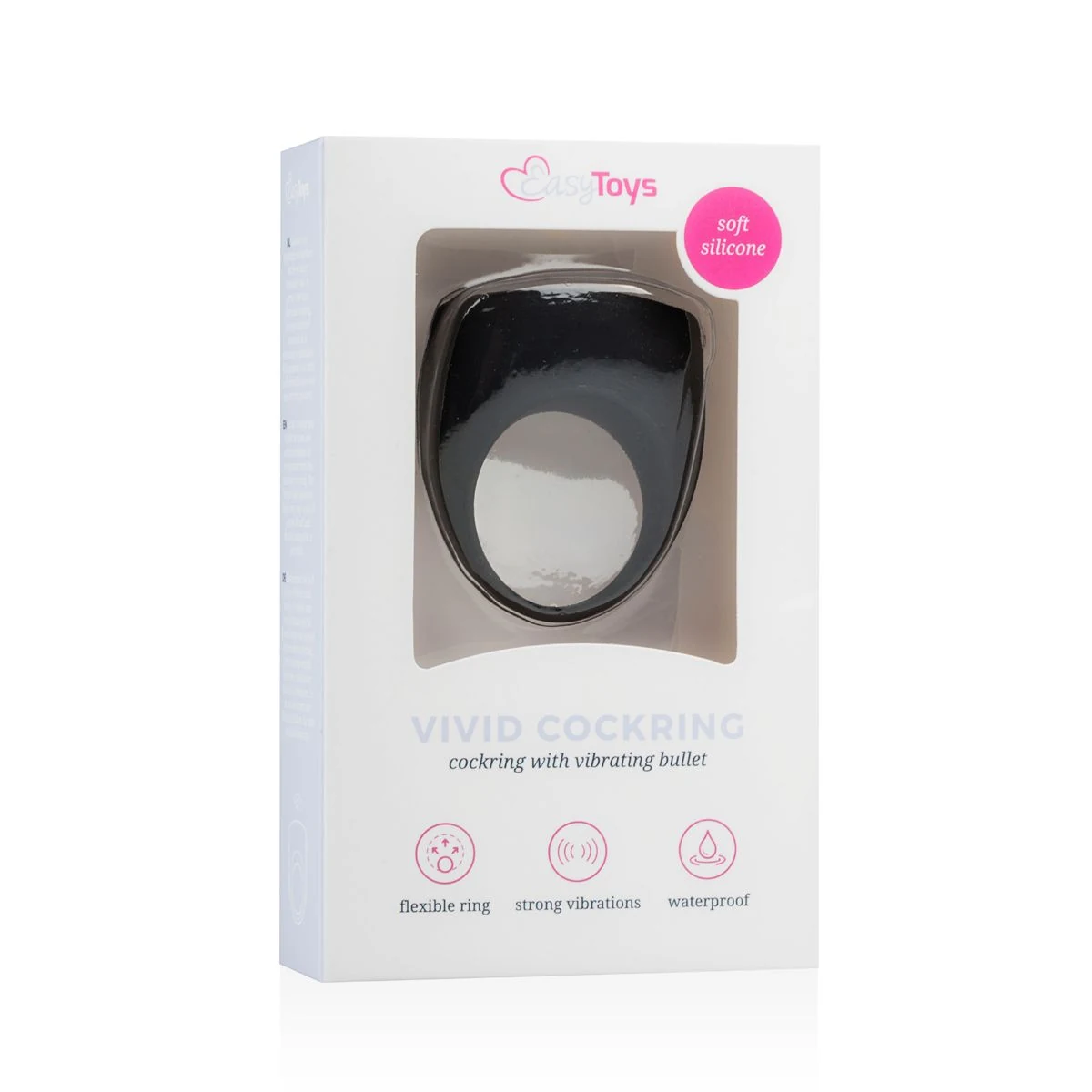 Cockring met mini bullet, inclusief batterijen, geschikt voor koppels
