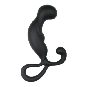 Gebogen prostaatmassager op een rustige achtergrond