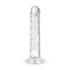 Beginnersvriendelijke dildo's naast glijmiddel en opbergzakje