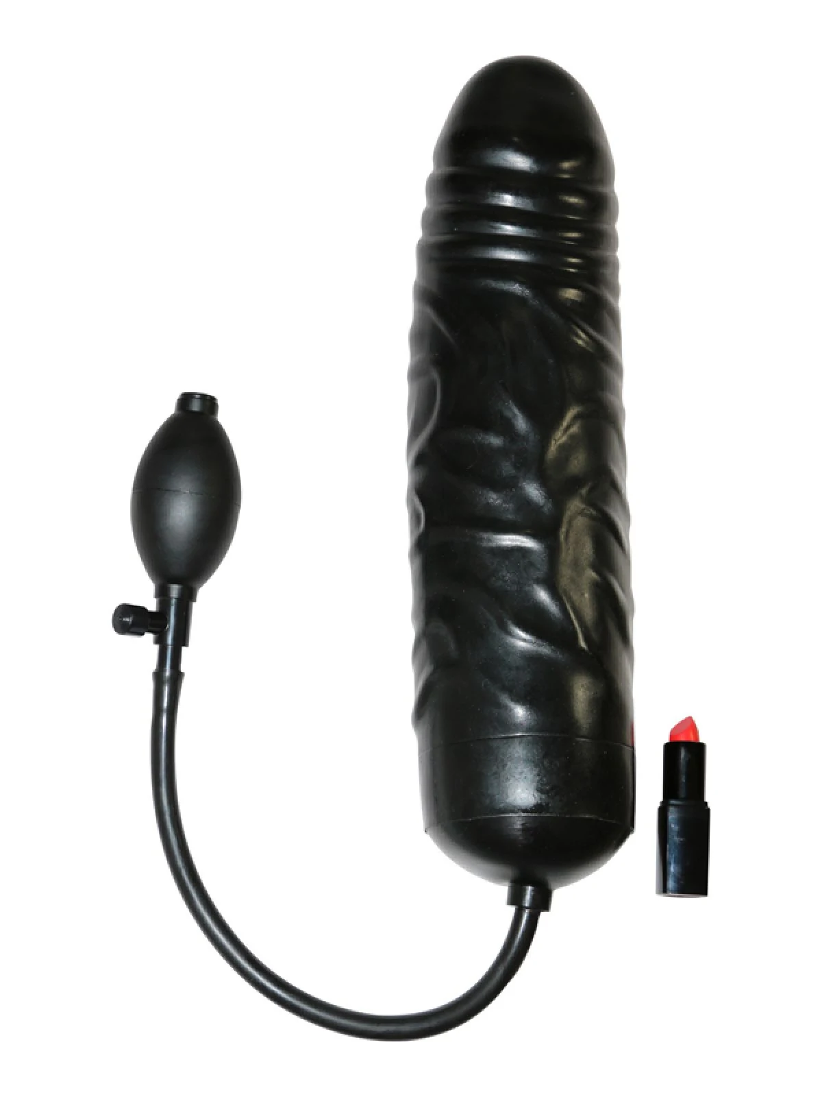 Opblaasbare dildo met snellosventiel en realistische aders