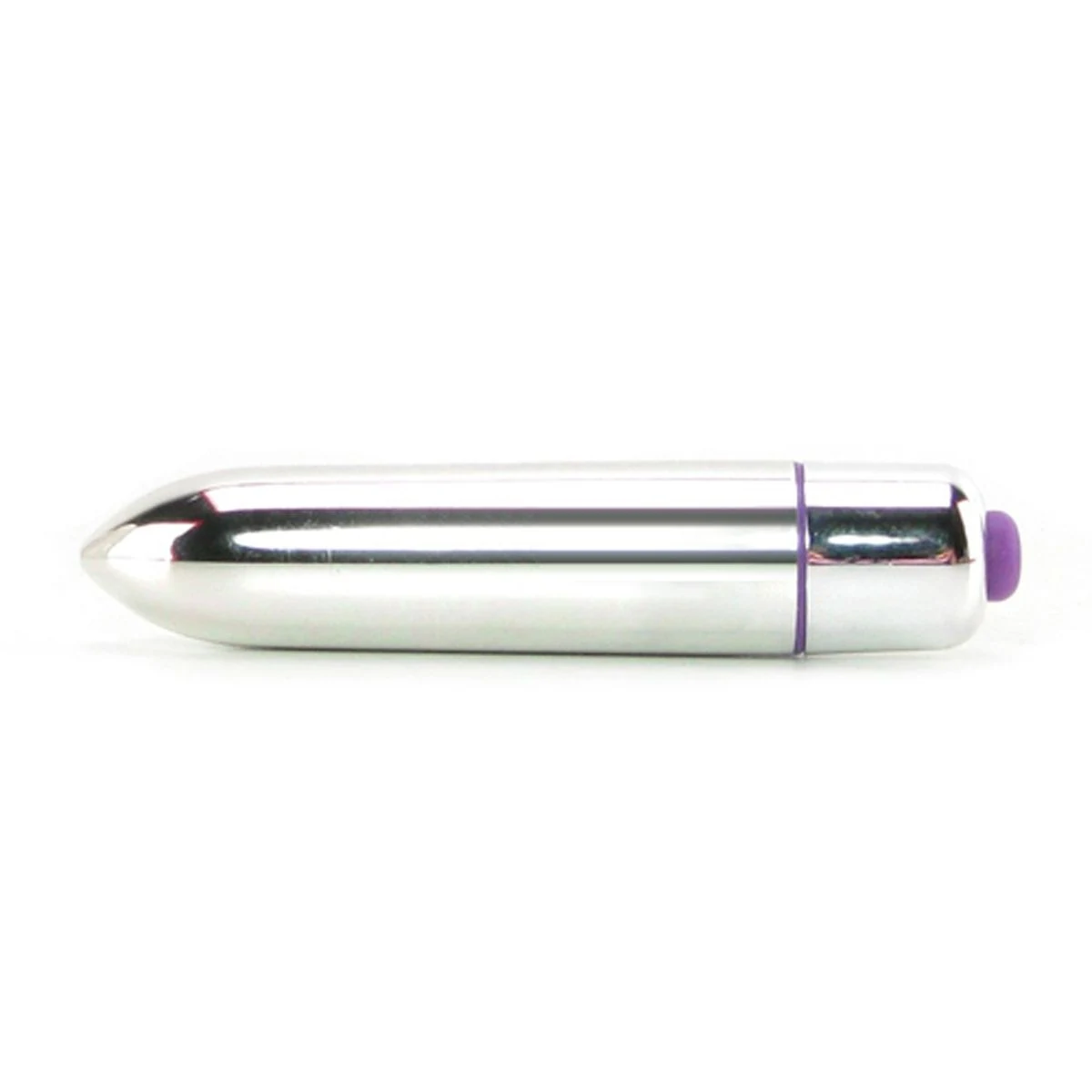 Zilveren bullet vibrator van 8 cm, unisex en makkelijk mee te nemen