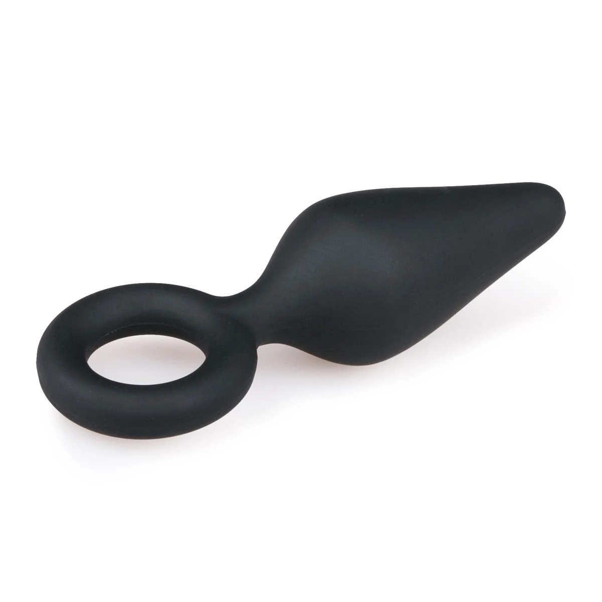 Flexibele zwarte buttplug small voor anale stimulatie