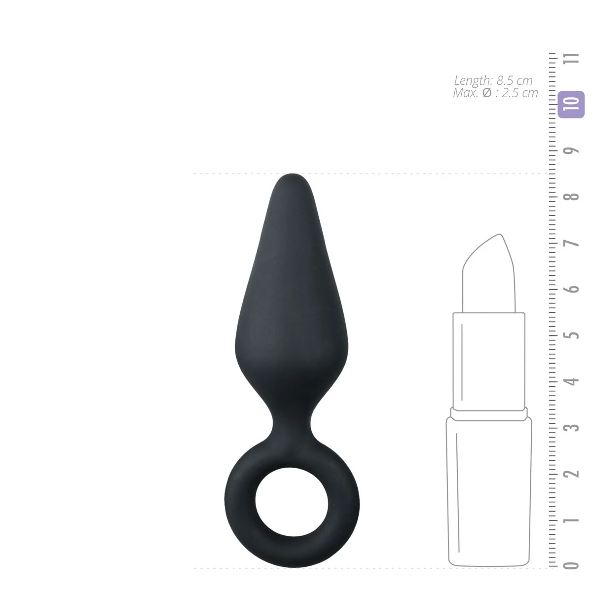 Zwarte siliconen buttplug small van Easytoys Anal Collection
