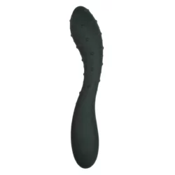 Zwarte G-spot dildo met stimulerende noppen, 19 cm, siliconen