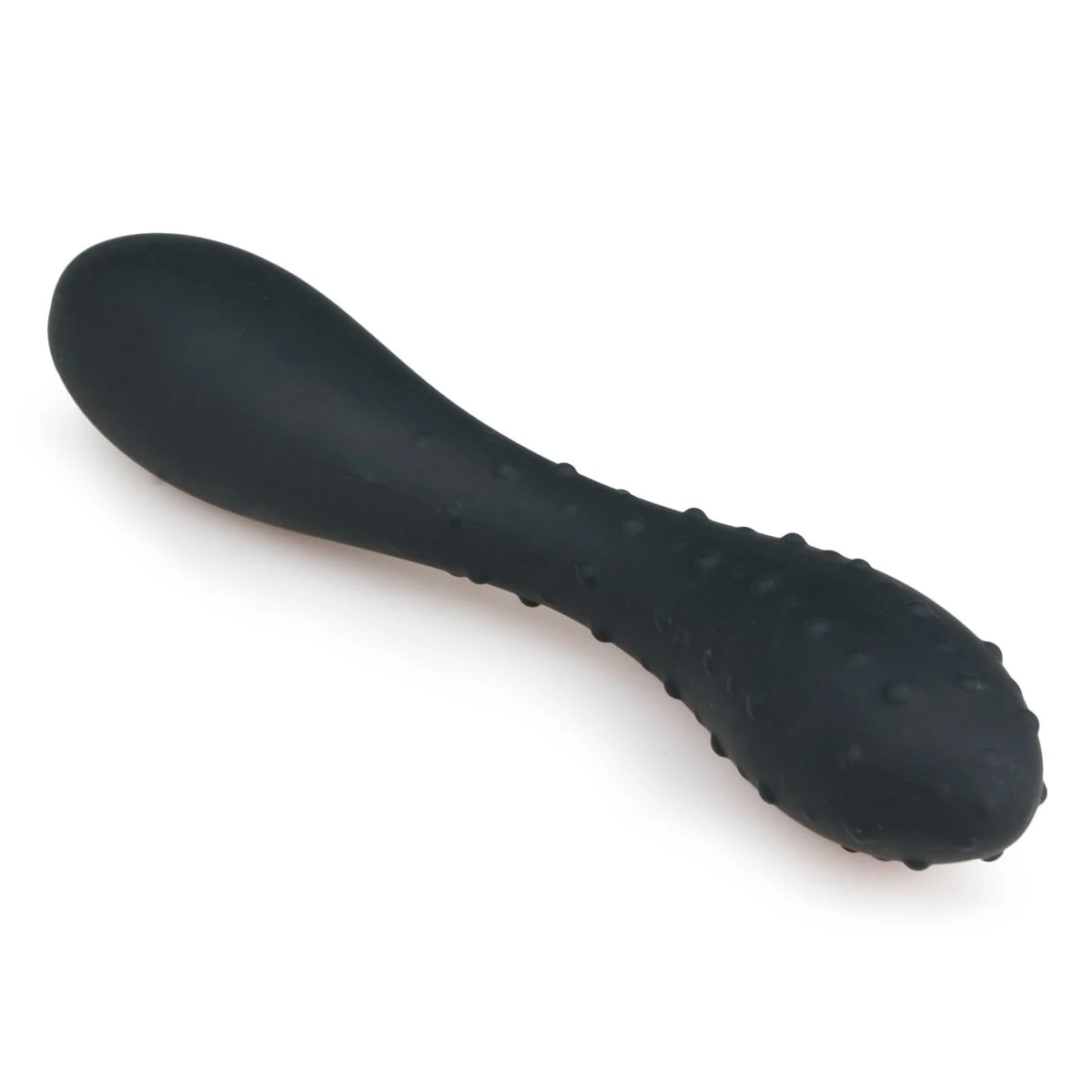 Zwarte G-spot dildo met noppen voor G-spot en P-spot stimulatie