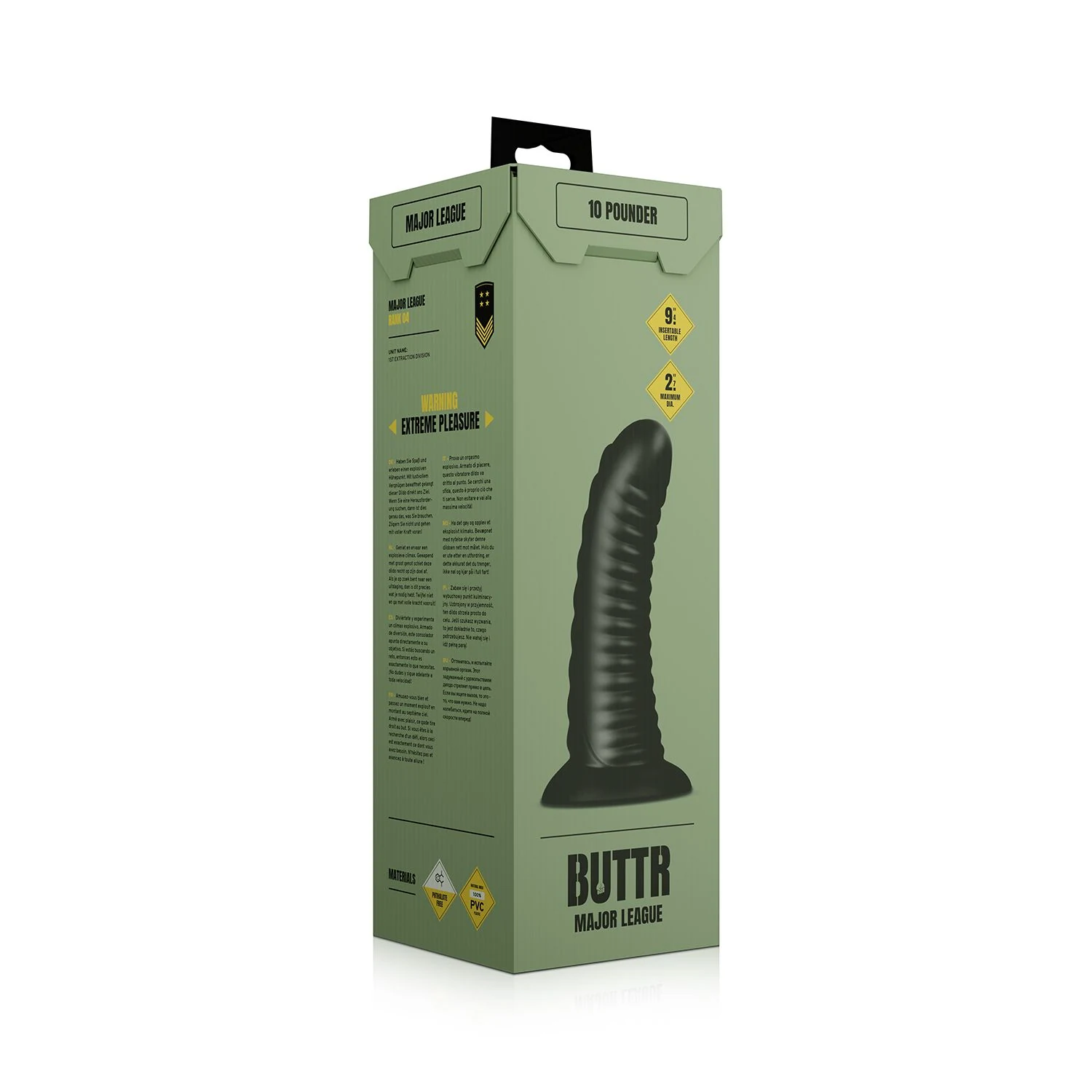 BUTTR Double Ribbed Buttplug unisex anaal toy in zwart