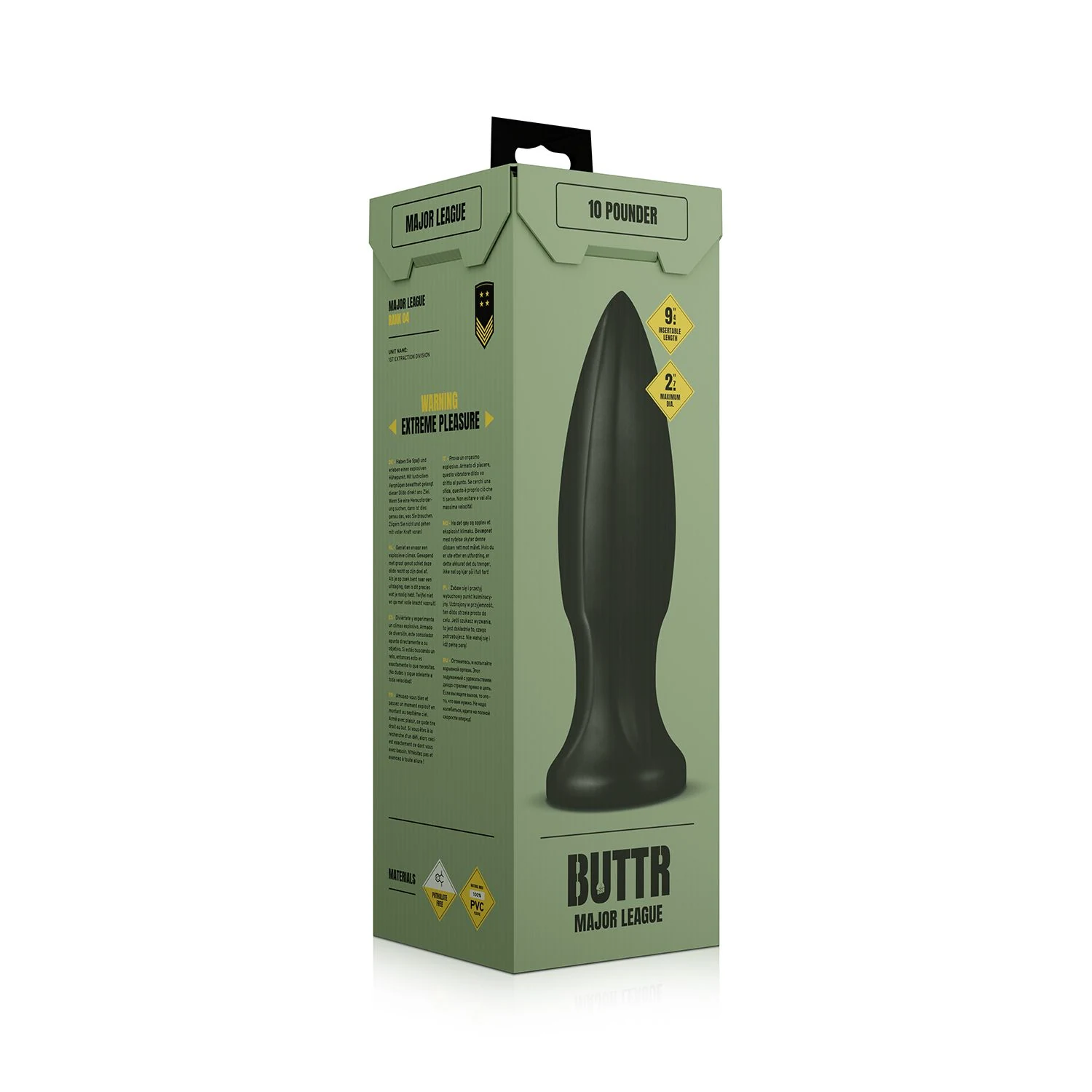 Grote BUTTR Huge Explosive II Buttplug voor diepe stimulatie van de anus