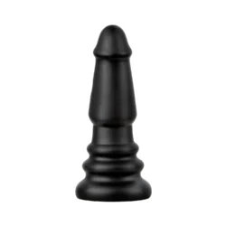 BUTTR Tactical II Buttplug 26 cm in zwart PVC met brede voet