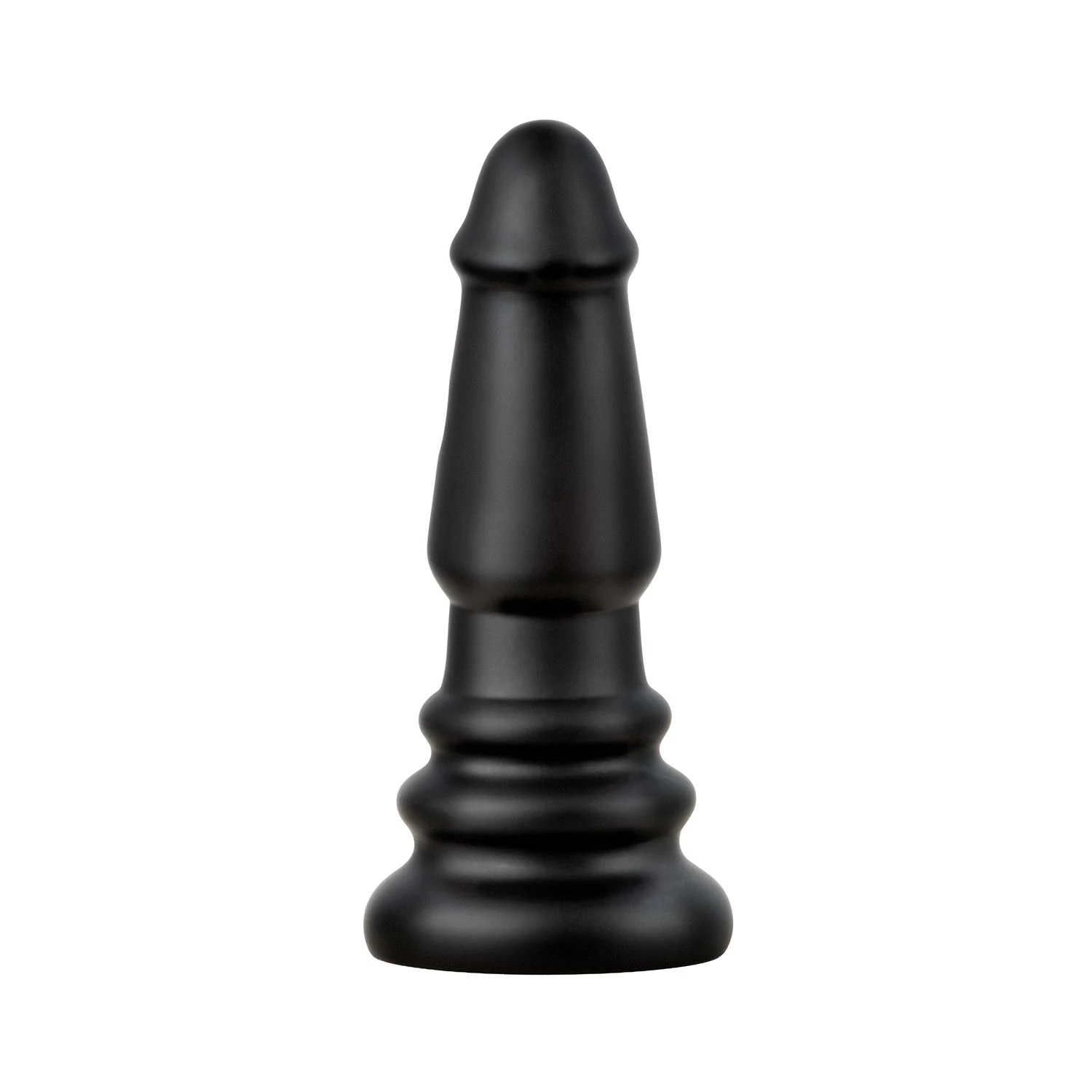 BUTTR Tactical II Buttplug 26 cm in zwart PVC met brede voet