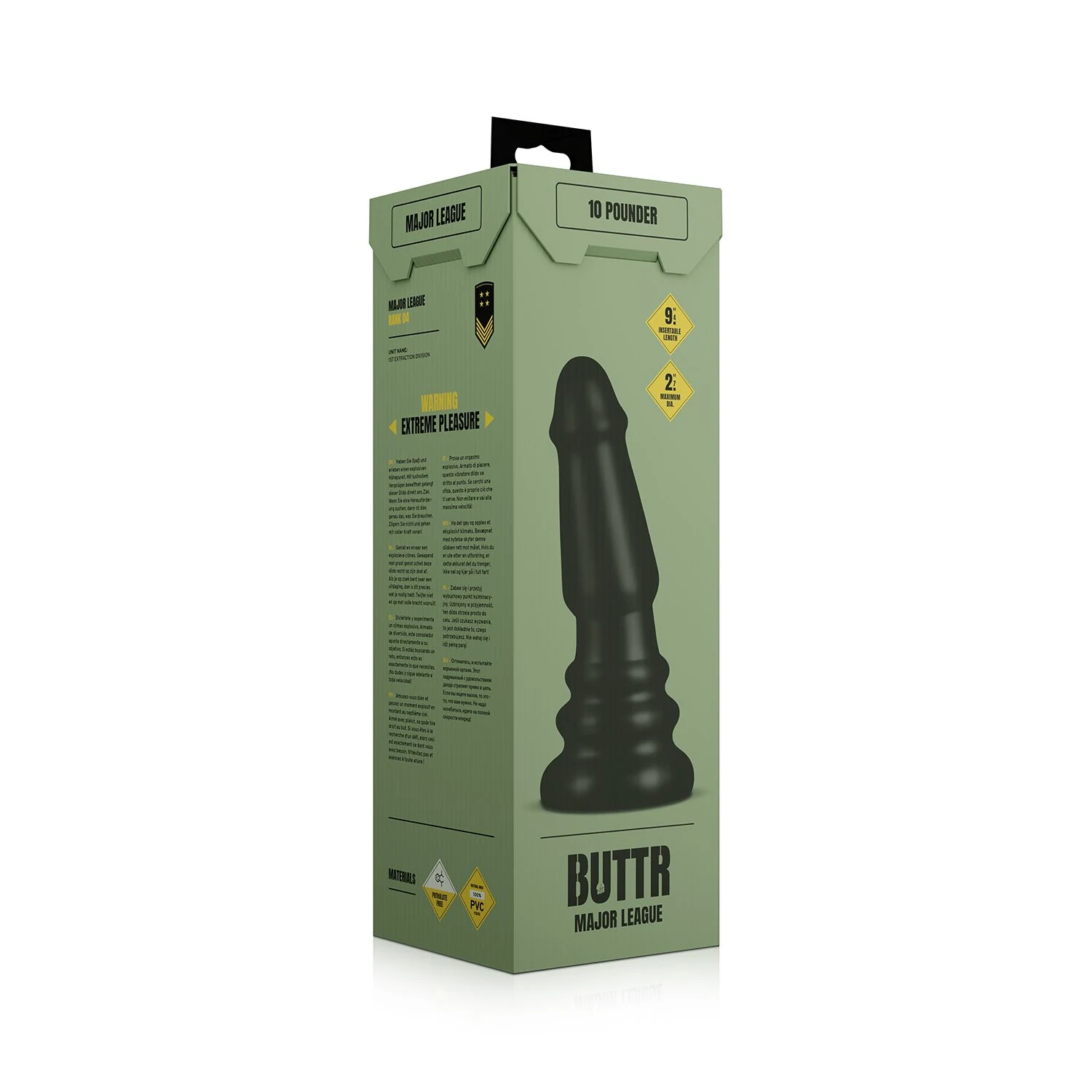 BUTTR Tactical II Buttplug zwart, geschikt voor glijmiddel op waterbasis